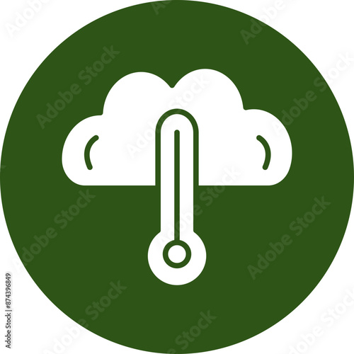disaster Glyph Green Circle Icon