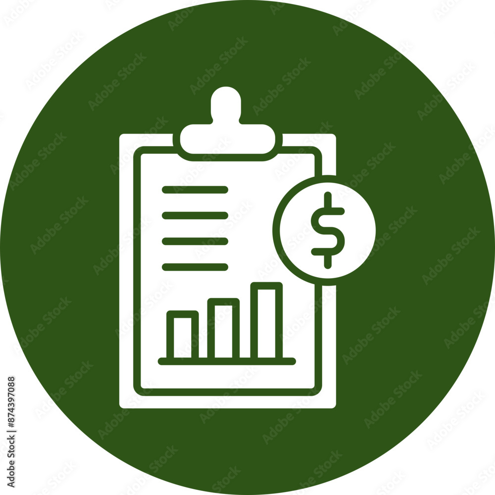 Budget Glyph Green Circle Icon Budget Glyph Green Circle Icon
