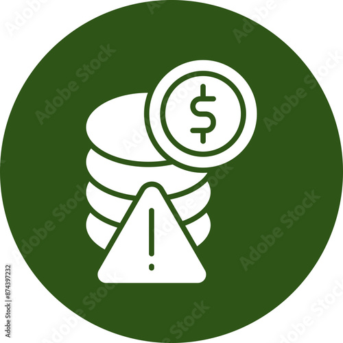 Alert Glyph Green Circle Icon