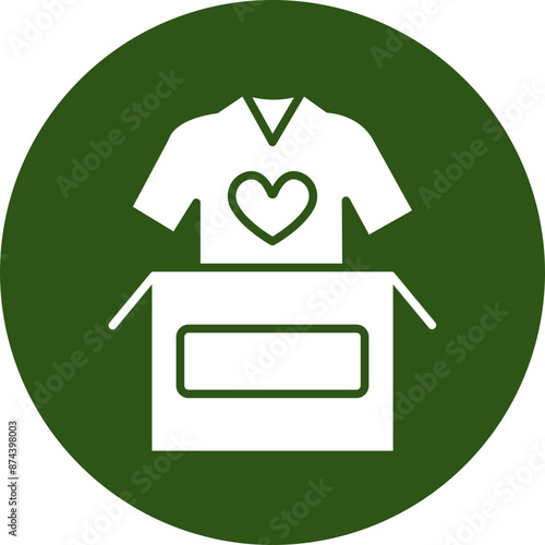 Clothes Glyph Green Circle Icon