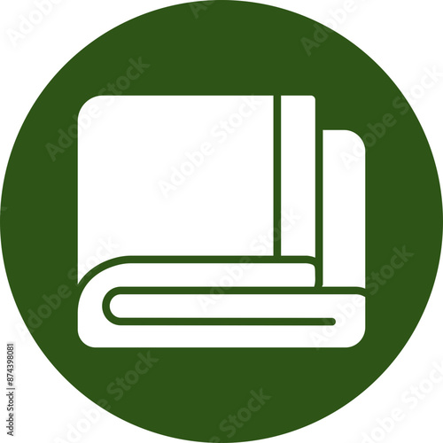 Blanket Glyph Green Circle Icon