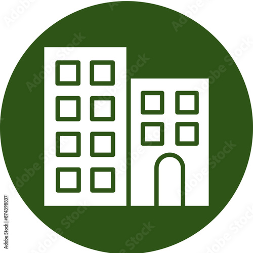 Office Glyph Green Circle Icon