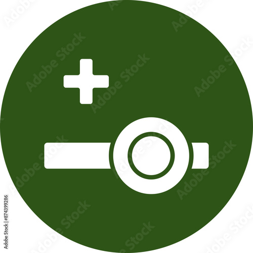 Head Mirror Glyph Green Circle Icon