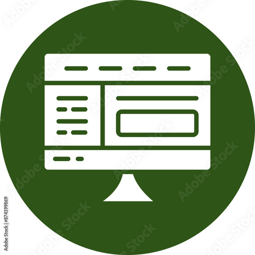 Interfaces Glyph Green Circle Icon