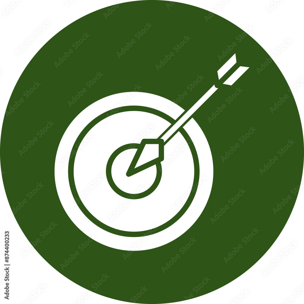 Target Glyph Green Circle Icon Target Glyph Green Circle Icon