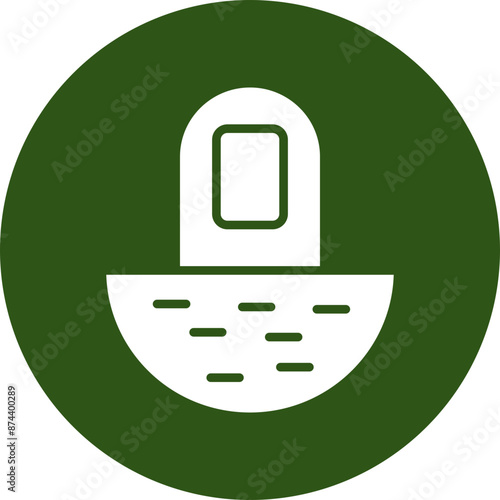Chainmail Glyph Green Circle Icon