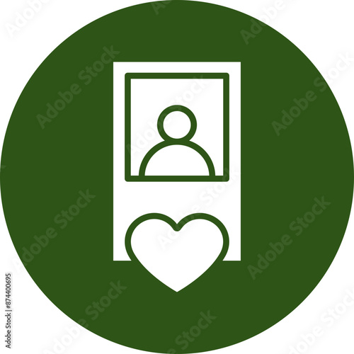Photo Glyph Green Circle Icon