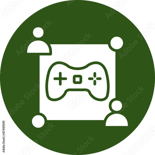 Moba Glyph Green Circle Icon
