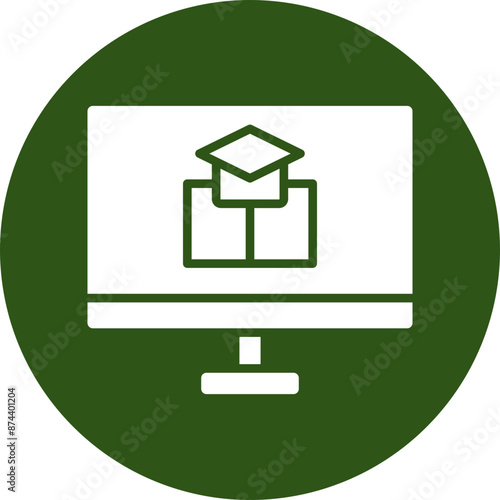 Remote Glyph Green Circle Icon