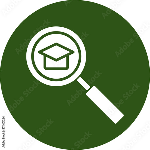 Researcher Glyph Green Circle Icon