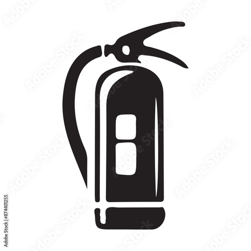 Fire extinguisher logo icon silhouette illustration vector