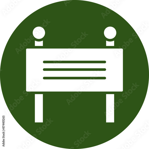 Barrier Glyph Green Circle Icon
