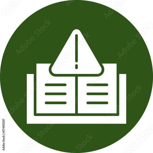 Warning Glyph Green Circle Icon