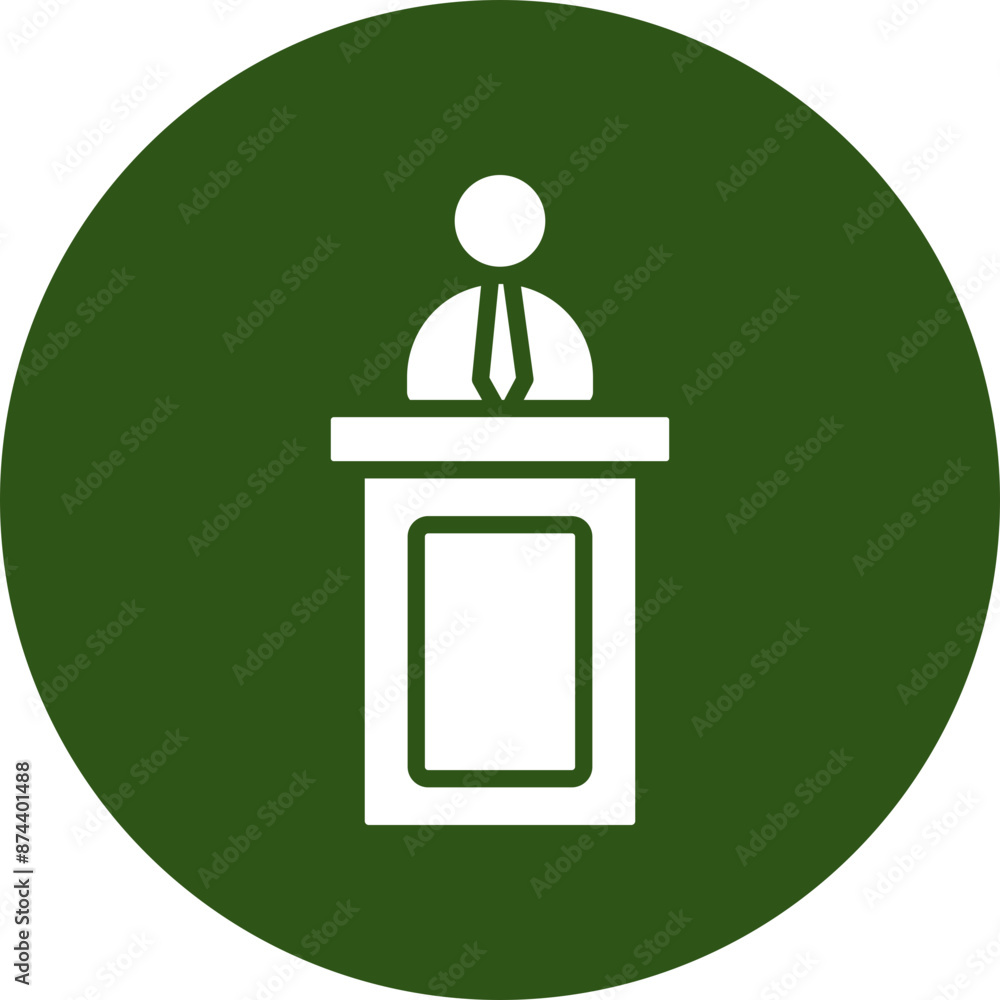 Lecturer Glyph Green Circle Icon Lecturer Glyph Green Circle Icon