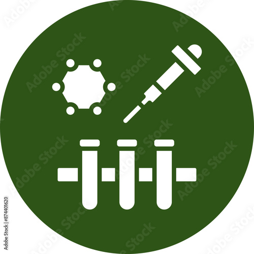 Disruption Glyph Green Circle Icon