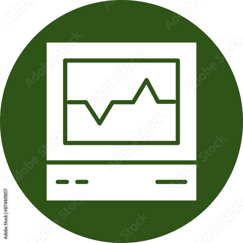 Cardiology Vector Glyph Green Circle Icon