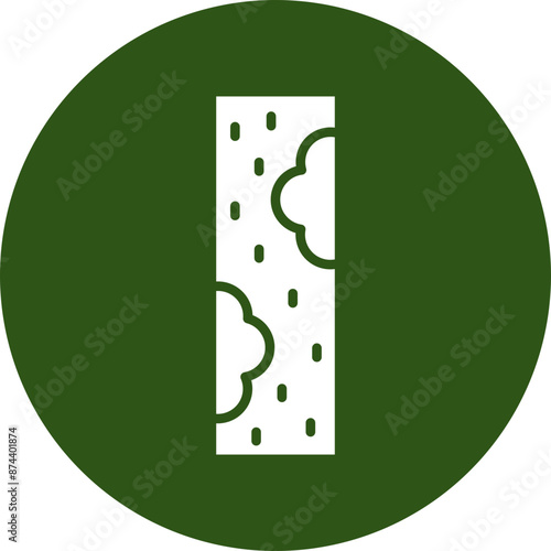 Atherosclerosis Vector Glyph Green Circle Icon