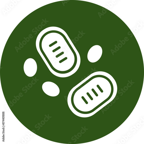 Thrombosis Vector Glyph Green Circle Icon