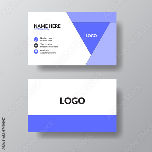 Modern business card with simple and creative design
