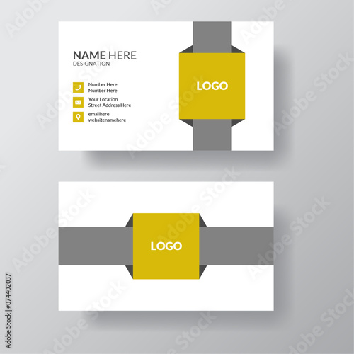 Modern business card with simple and creative design
