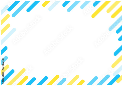 夏のポップで爽やかフレーム背景17