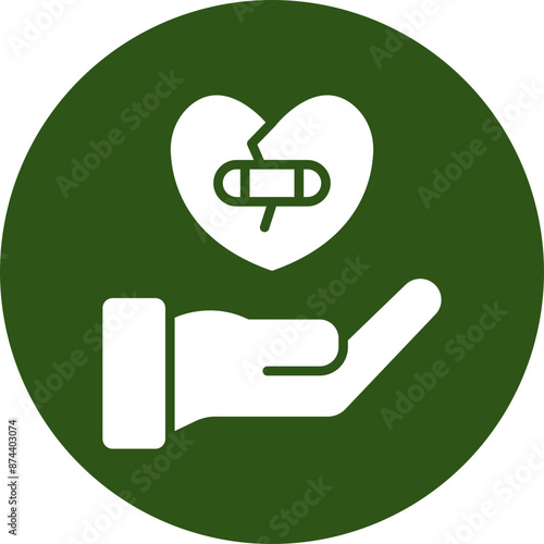 Forgiveness Vector Glyph Green Circle Icon