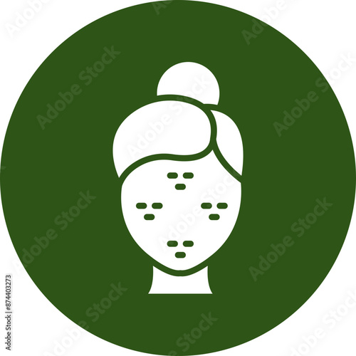 Acne Vector Glyph Green Circle Icon
