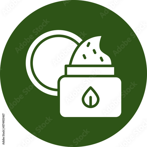 Scrub Vector Glyph Green Circle Icon
