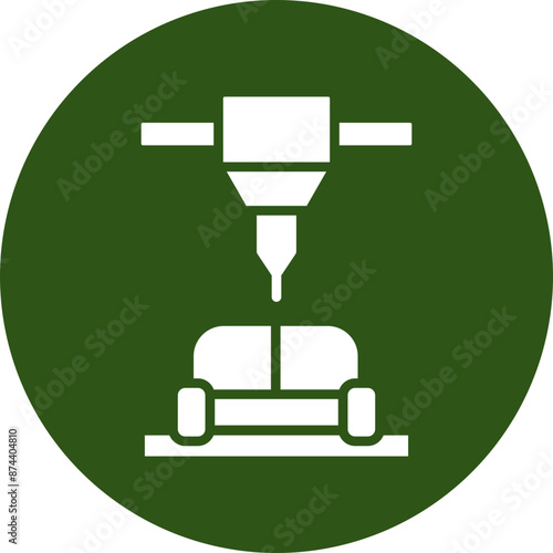 Furniture Glyph Green Circle Icon