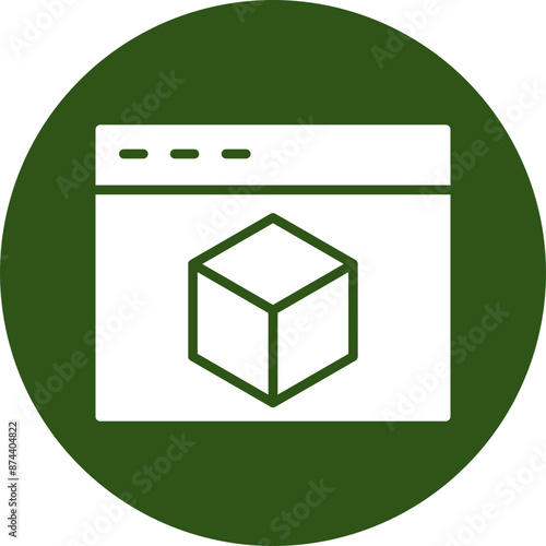 Editing Glyph Green Circle Icon