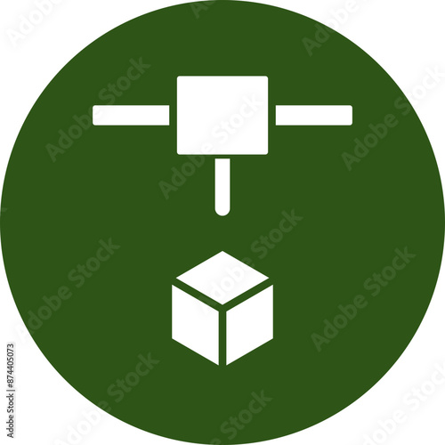 Fixation Glyph Green Circle Icon