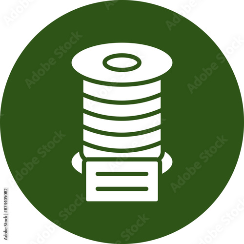 Filament Glyph Green Circle Icon