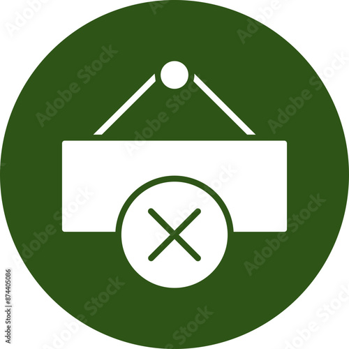 Closed Glyph Green Circle Icon