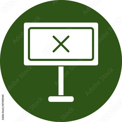Closed Glyph Green Circle Icon