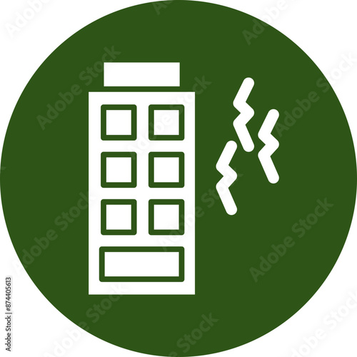Rescuer Glyph Green Circle Icon