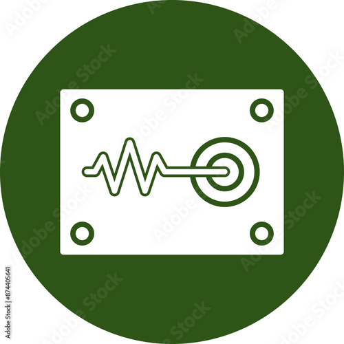 Epicentre Glyph Green Circle Icon