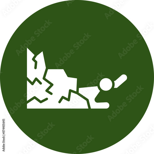 Victim Glyph Green Circle Icon