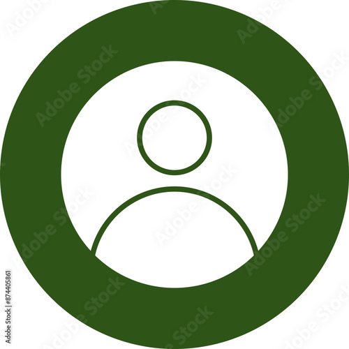 Customer Glyph Green Circle Icon