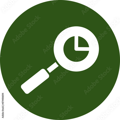 Research Glyph Green Circle Icon