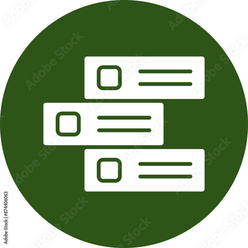 Backlog Glyph Green Circle Icon