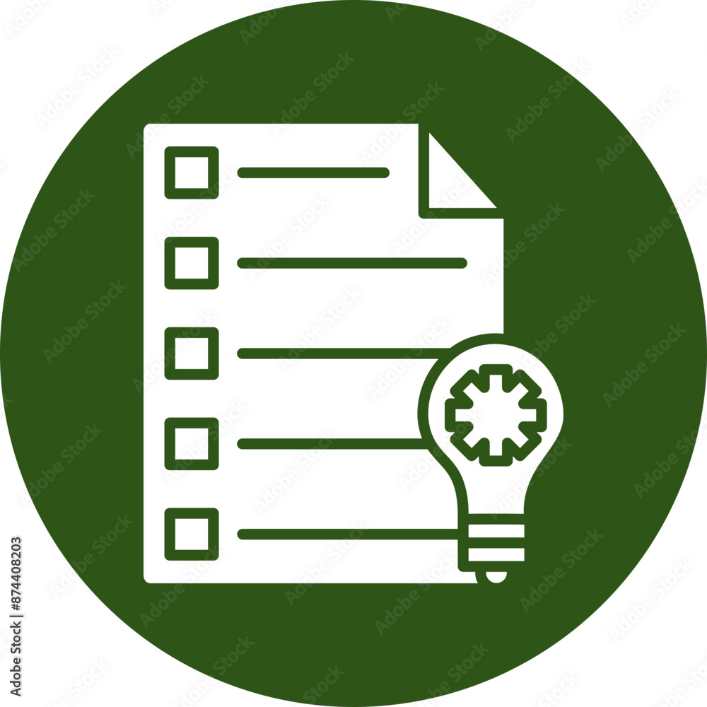 Strategy Glyph Green Circle Icon Strategy Glyph Green Circle Icon