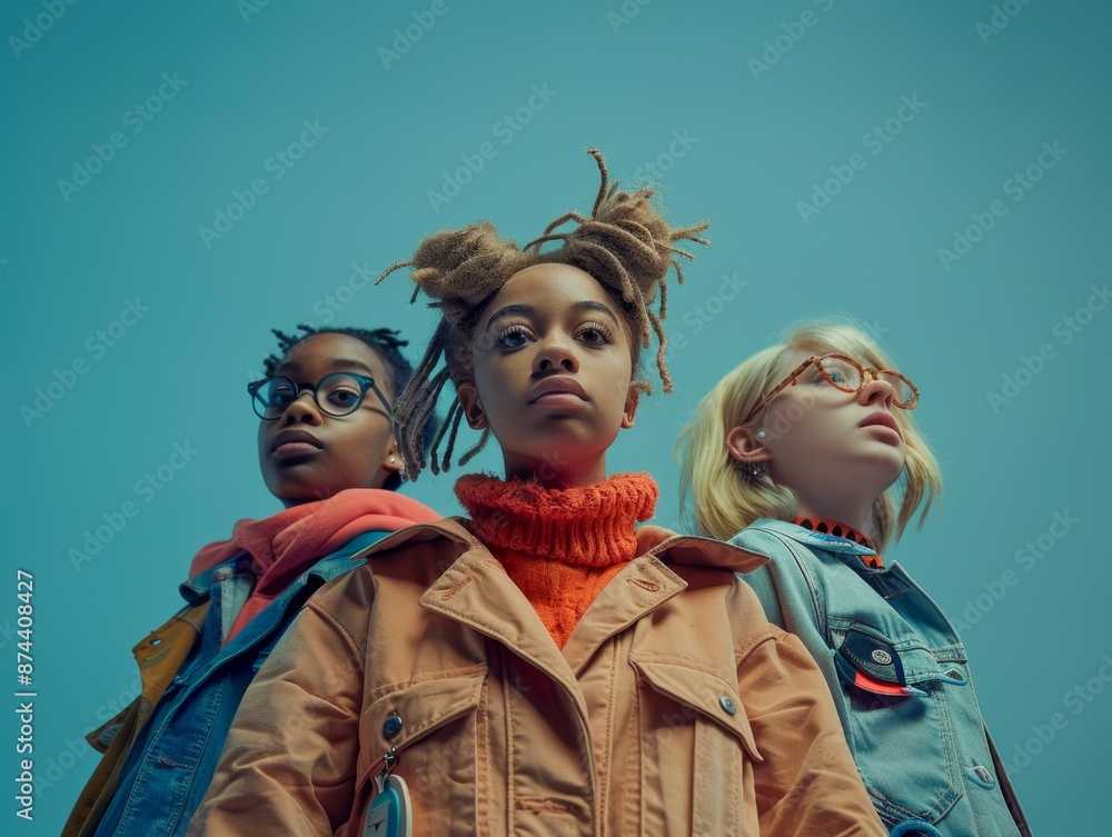 Cheeky teens, a group of friends, Generation Z, Cheeky teens, a group of friends, Generation Z,