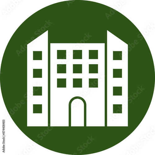 Enterprise Glyph Green Circle Icon