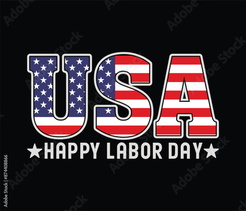 Usa happy labor day t shirt design, labor day t shirt design