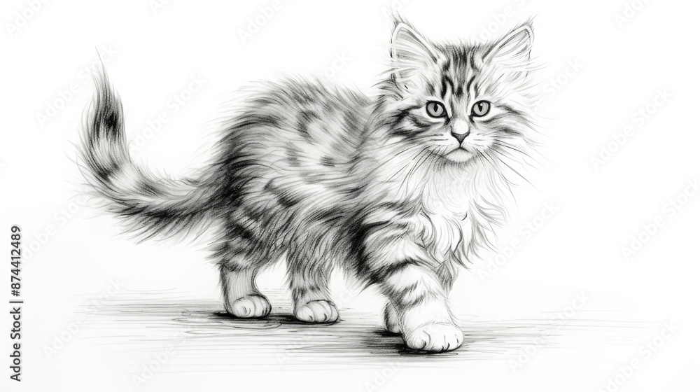 A cute fluffy cat A cute fluffy cat