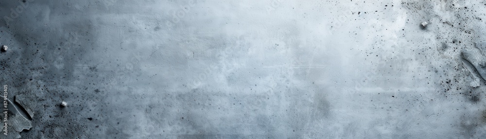 A grey wall with a few spots of dirt on it A grey wall with a few spots of dirt on it