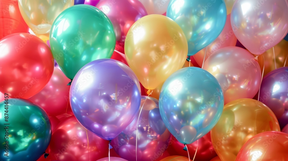 a bunch of balloons that are in the air together a bunch of balloons that are in the air together