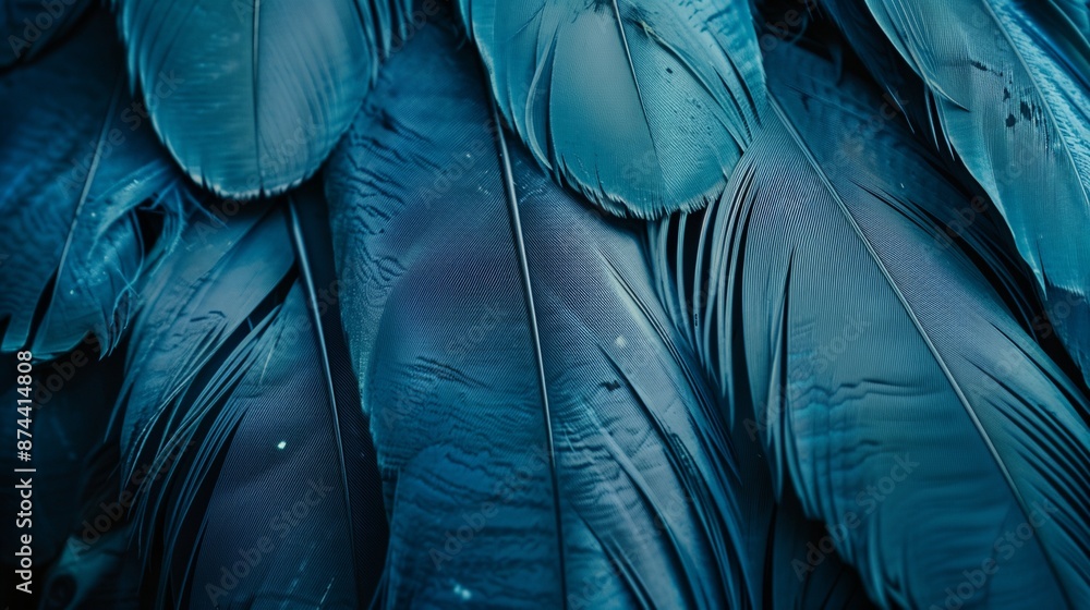 a close up of a bunch of blue feathers a close up of a bunch of blue feathers
