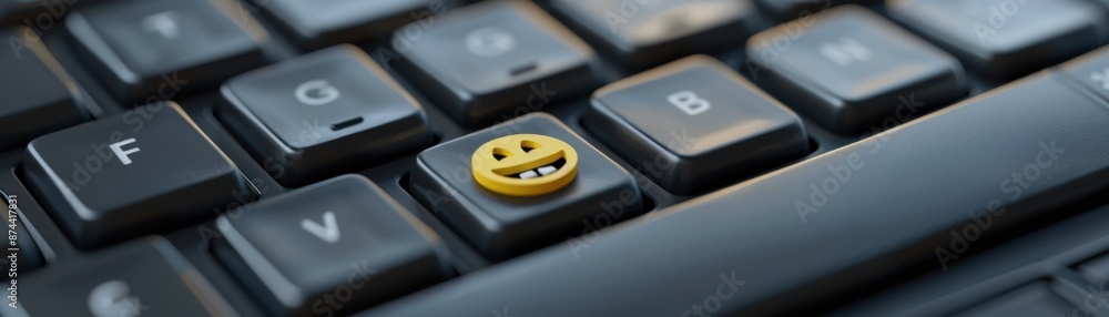 Keyboard with emotion icons instead of letters Keyboard with emotion icons instead of letters