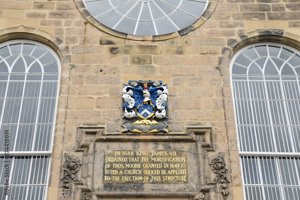 Obraz premium Façade de Canongate church à Edimbourg. Ecosse